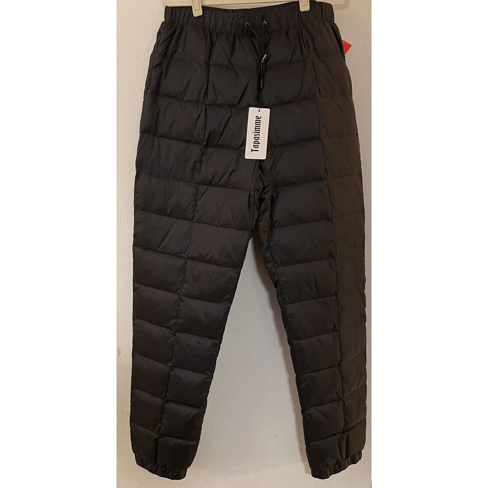 New Tapasimme Unisex Warm Down Black Puffer Snow Pants Size Medium